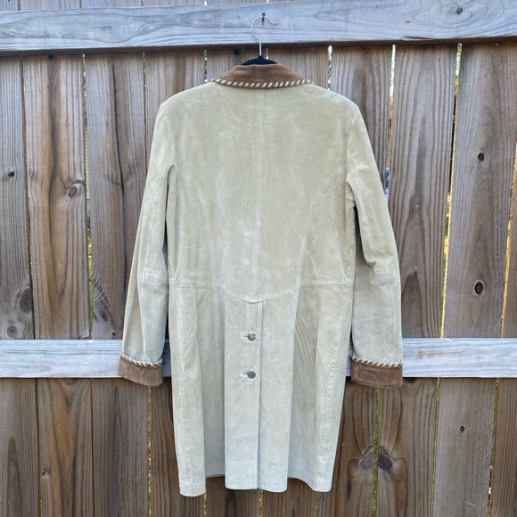 Margaret Godfrey Cream & Tan Leather Western Coat - Picture 7 of 12